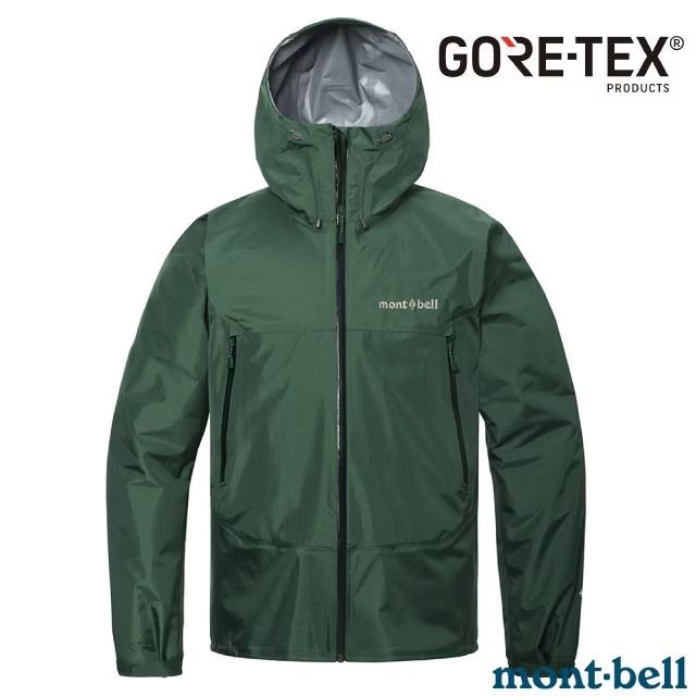 【mont-bell】男 RAIN TREKKER 雨中舞者雨衣.連帽風雨衣.防風抗水透氣/1128729 DGN 深綠✿30E010